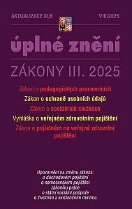 Aktualizace III/6 2025 Zákon o pedagogických pracovnících
