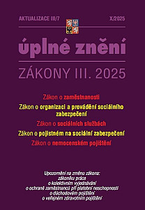 Aktualizace III/7 2025 Zákon o zaměstnanosti