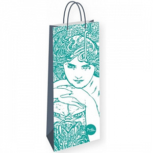 Alfons Mucha - Emerald/dárková taška na lahev