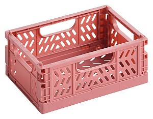 APLI úložný box - tříbarevný, korálově růžová základna