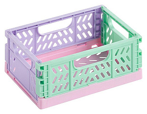 APLI úložný box - tříbarevný, růžová základna