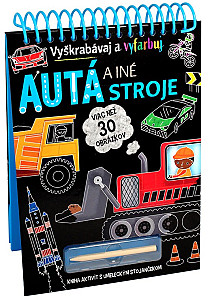 Autá a iné stroje - Vyškrabávaj a vyfarbuj