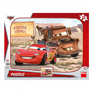 Auta: Blesk & Burák - puzzle 12 dílků