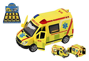 Auto ambulance, setrvačník, světlo, zvuk