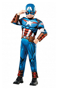 Avengers: Captain America Deluxe - vel. L