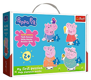 Baby puzzle Prasátko Peppa 4v1 (3,4,5,6 dílků)