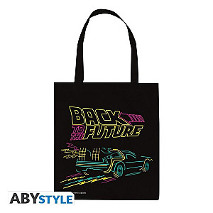 Back to the Future - Taška přes rameno / Neon DeLorean