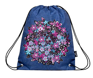 Bagmaster Školní vak na přezůvky SHOES ALFA 20 A BLUE/PINK/WHITE