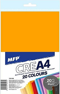 Barevné papíry A4 - 20 listů/20 barev