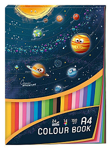 Barevné papíry - blok A4 Cosmic adventure
