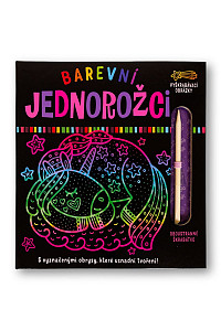 Barevní jednorožci - Vyškrabávací obrázky