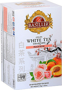 BASILUR White Tea Peach Rose přebal 20x1,5g