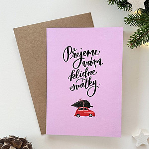 Be Nice EKO Přání vánoční - Anglická pohádka (autíčko)