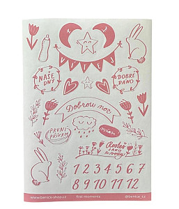 Be Nice Samolepky k fotoalbu: First Moments (růžové)