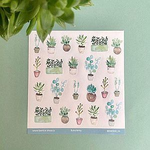 Be Nice Samolepky - Sukulenty