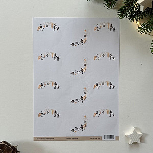 Be Nice Vánoční samolepicí jmenovky - Přírodní