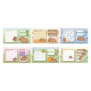 Bloček samolepicí capybara set  - mix motivů