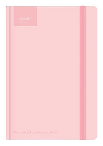 Blok A5, 100l, 80g, linkovaný - Pastel Pink s gumou