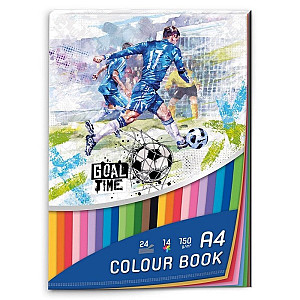 Blok barevných papírů A4 Goal Time