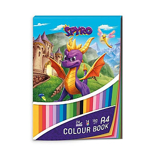 Blok barevných papírů A4 - Spyro