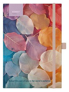 Blok s gumou A5, 100l, 80g, linka - Flowers Medaw