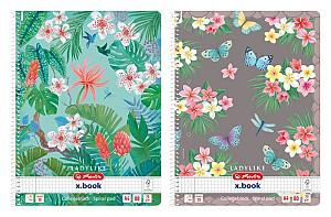 Blok spirálový A4, 80 listů, čtverečkový Ladylike (mix)