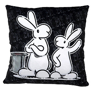 Bob a Bobek Polštář 30 x 30 cm - černý