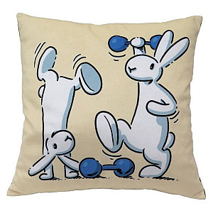 Bob a Bobek Polštář 30 x 30 cm - činky