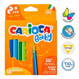 Carioca pastelky trojhranné Baby - 10 ks