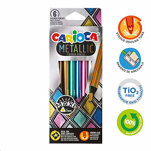 Carioca pastelky trojhranné Metallic - 6 ks