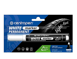 Centropen značkovač 8586 - bílý, permanent