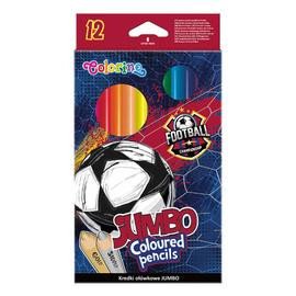 Colorino Pastelky trojhranné JUMBO - Fotbal (12 barev)