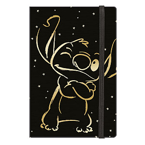 Colorino zápisník s plochou gumičkou A5 - Stitch Gold 3