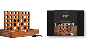 Čtyři v řadě dřevěné (Line Up)