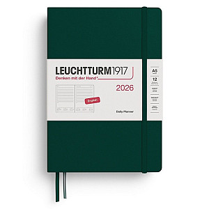 Daily Planner 2026 Medium (A5) Forest Green