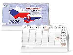 Daňový česko/slovenský 2026 - stolní kalendář