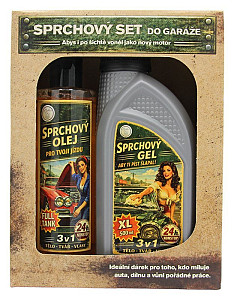 Dárkové baleni Retro industrial zelené (sprchový olej, sprchový gel 3v1)