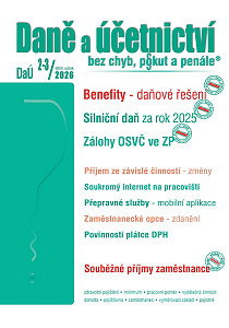 DaÚ 2-3/2026 Zaměstnanecké benefity - Silniční daň za rok 2025, Osvobození příjmů FO – změny