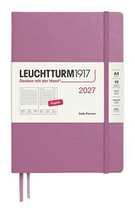 Denní plánovač Dusty Rose, Medium A5 2027, anglicky