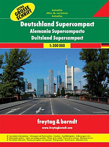 Deutschland Supercompact/Německo 1:300T/autoatlas kompakt, spirála, extra velké písmo