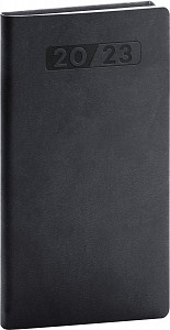 Diář 2023: Aprint - černý, kapesní, 9 × 15,5 cm