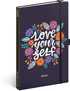 Diář 2024: Love Yourself - týdenní, 13 × 21 cm
