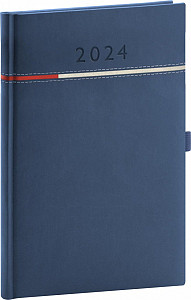 Diář 2024: Tomy - modročervený, týdenní, 15 × 21 cm