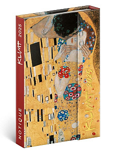 NOTIQUE Týdenní magnetický diář Gustav Klimt 2025, 11 x 16 cm