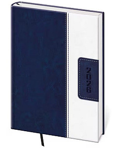 Diář 2026 denní A5 Classic - modro/bílá