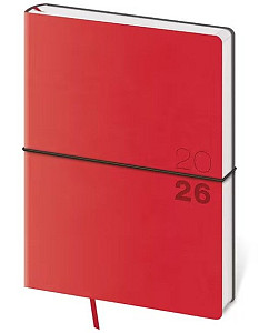 Diář 2026 denní A5 Flexio - červená