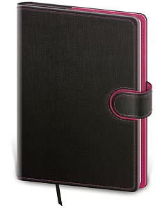 Diář 2026 denní A5 Flip - antracit/magenta