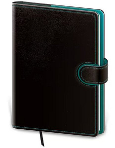 Diář 2026 denní A5 Flip - černo/petrolejová