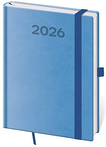 Diář 2026 denní B6 Print Pop - světle modrá