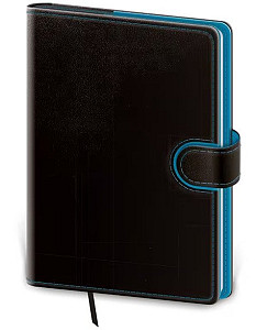Diář 2026 týdenní kapesní Flip - černo/modrá
